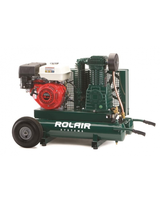 Rolair 9HP (270cc) Honda 20.1 CFM@90PSI 9 Gall Twin Tank Compressor