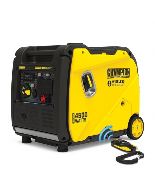 Champion Power Equipment 4500-Watt Wireless Remote Start Inverter Generator with Quiet Technology and CO Shield