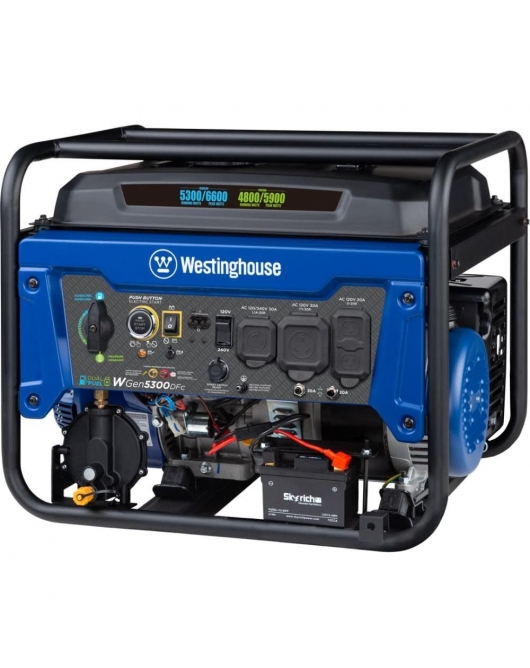 Westinghouse Outdoor Power Dual Fuel Portable Generator with CO Sensor - WGEN5300DFC Westinghouse Outdoor Power Dual Fuel Portable Generator with CO Sensor - WGEN5300DFC