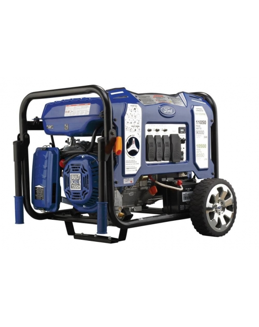 Ford 11050/9000-Watt Dual Fuel Gasoline/Propane Powered Electric/Recoil Start Portable Generator with 457 CC Ducar Engine