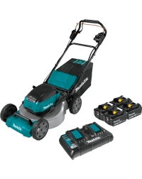 Makita 18V X2 (36V) LXT LithiumIon Brushless Cordless 21in Self Propelled Lawn Mower Kit with 4 Batteries (5.0Ah)