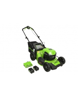 Greenworks 48V 20in Push Lawn Mower Kit with 4Ah Battery 2pk &amp; Charger