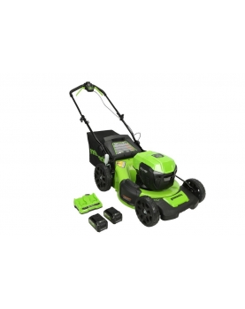 Greenworks 48V 20in Push Lawn Mower Kit with 4Ah Battery 2pk & Charger