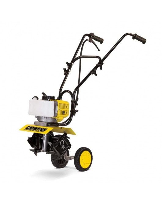 Champion Power Equipment 2-Stroke Portable Gas Garden Tiller Cultivator with Adjustable Depth